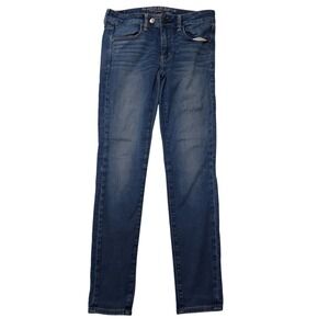 American Eagle Outfitters Jeans Womens 6 Blue Super Stretch Jegging 30 Inseam